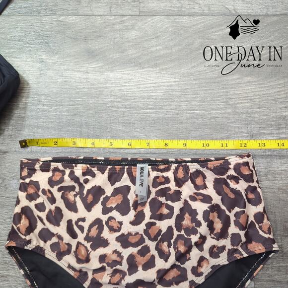 Aqua Eve Leopard Bottom Tankini Swimsuit Size S - Picture 5 of 7